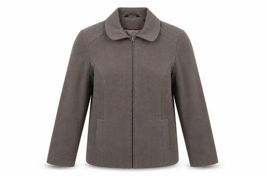 Front view of Classics women’s grey jacket blazer, size UK 14