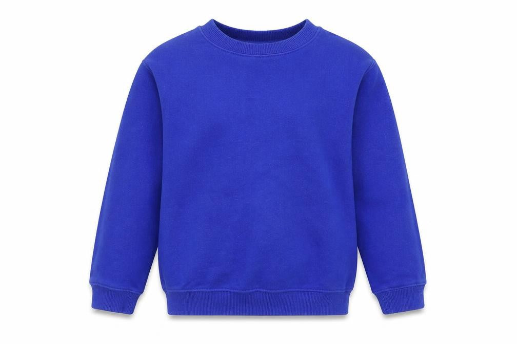 Front view of School Life boys’ blue pullover hoodie, size 4, years
