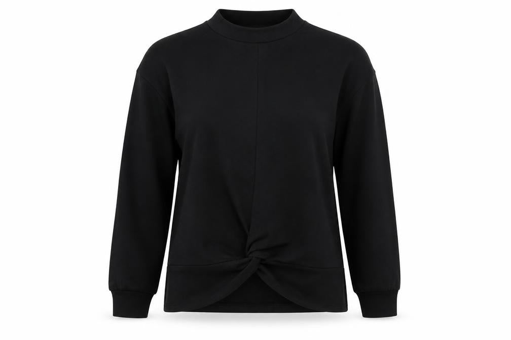 Front view of H&M women’s black jumper, size S