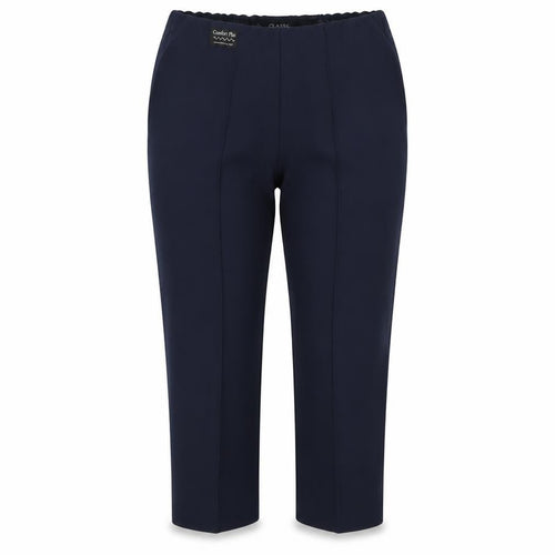 Classic Womens Blue   Cropped Trousers Size 14 L26 in