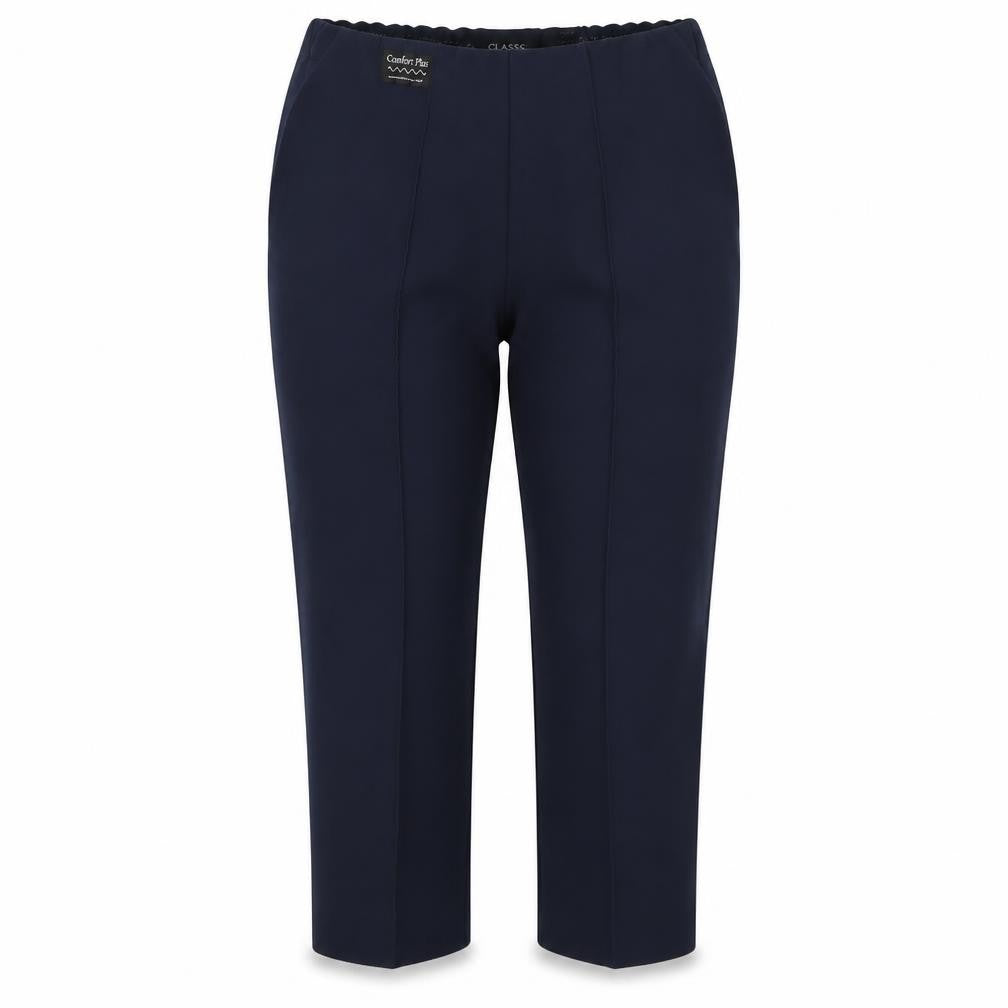 Classic Womens Blue   Cropped Trousers Size 14 L26 in