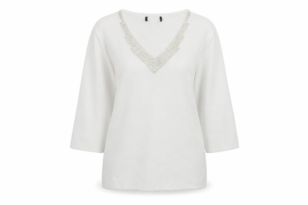 Sky Womens White   Pullover Jumper Size S