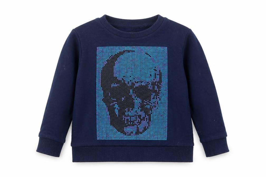 Front view of Next boys’ black pullover sweatshirt, size 3, years