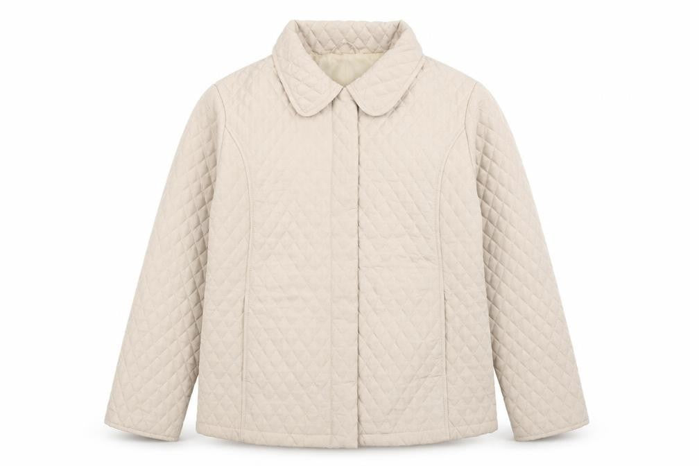 casamia Womens Beige   Quilted Coat Size M