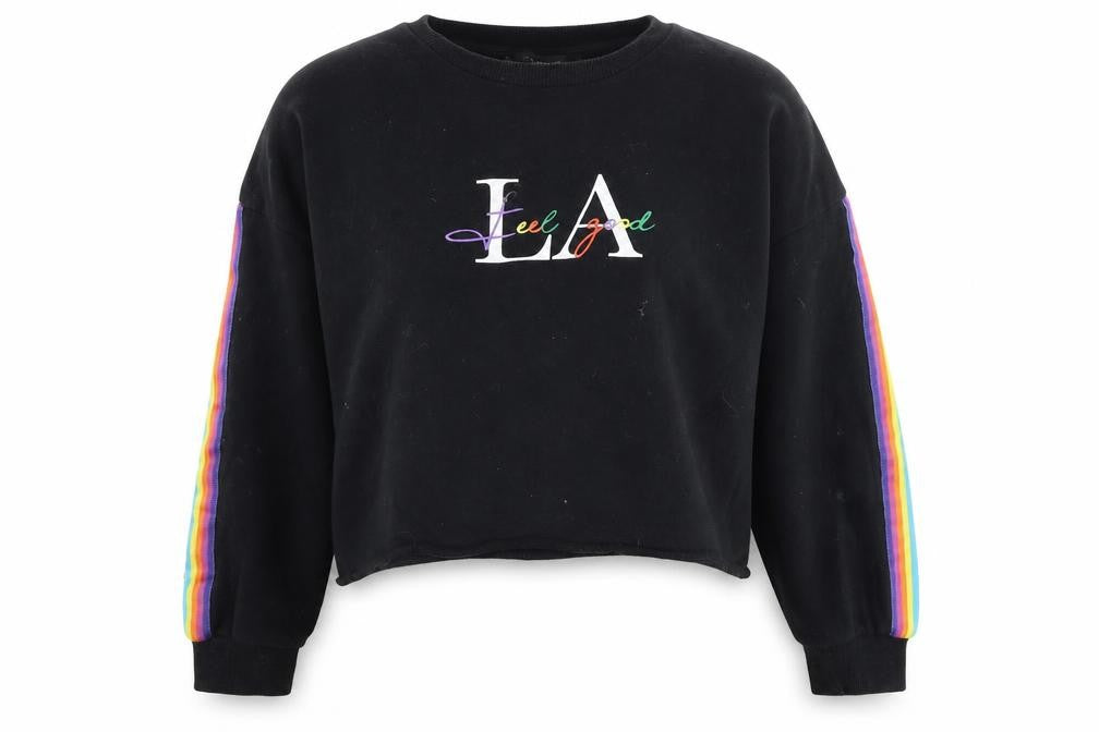 Front view of Primark women’s black pullover sweatshirt, size XS