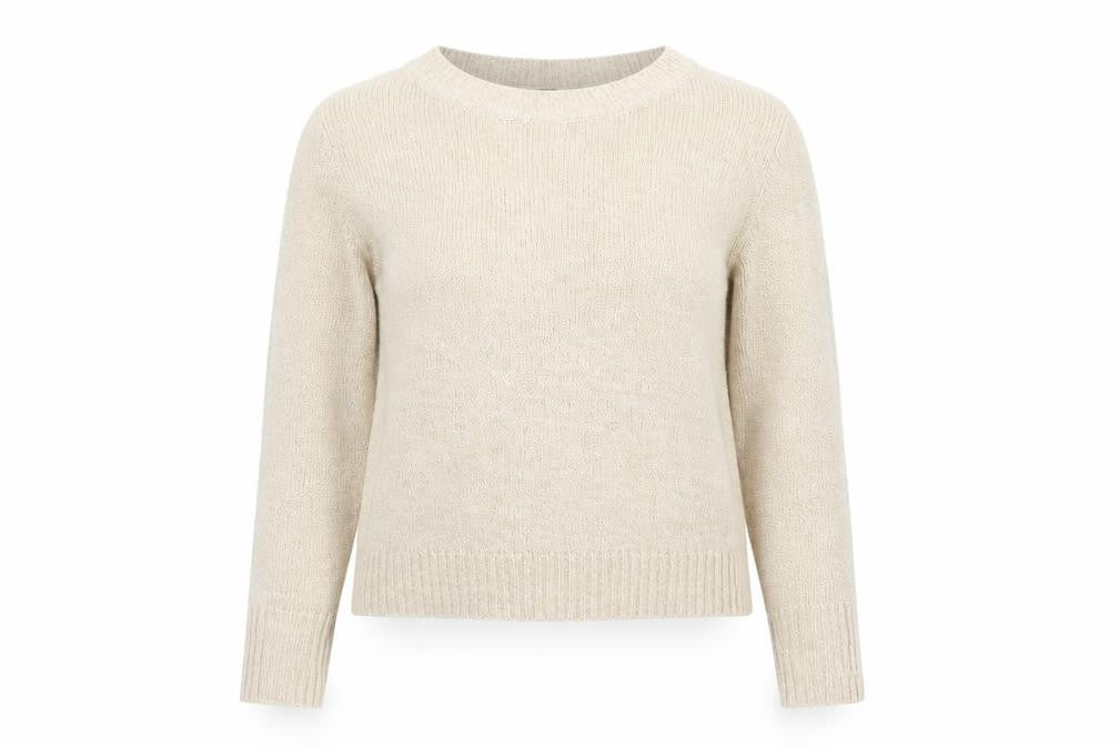 Front view of H&M women’s beige jumper, size S