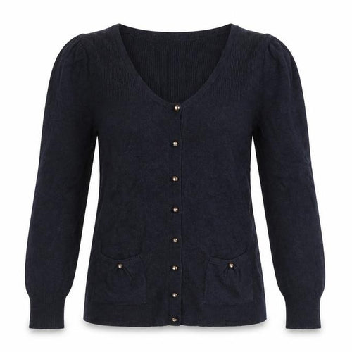 Yessica Womens Blue  Knit Cardigan Jumper Size XS