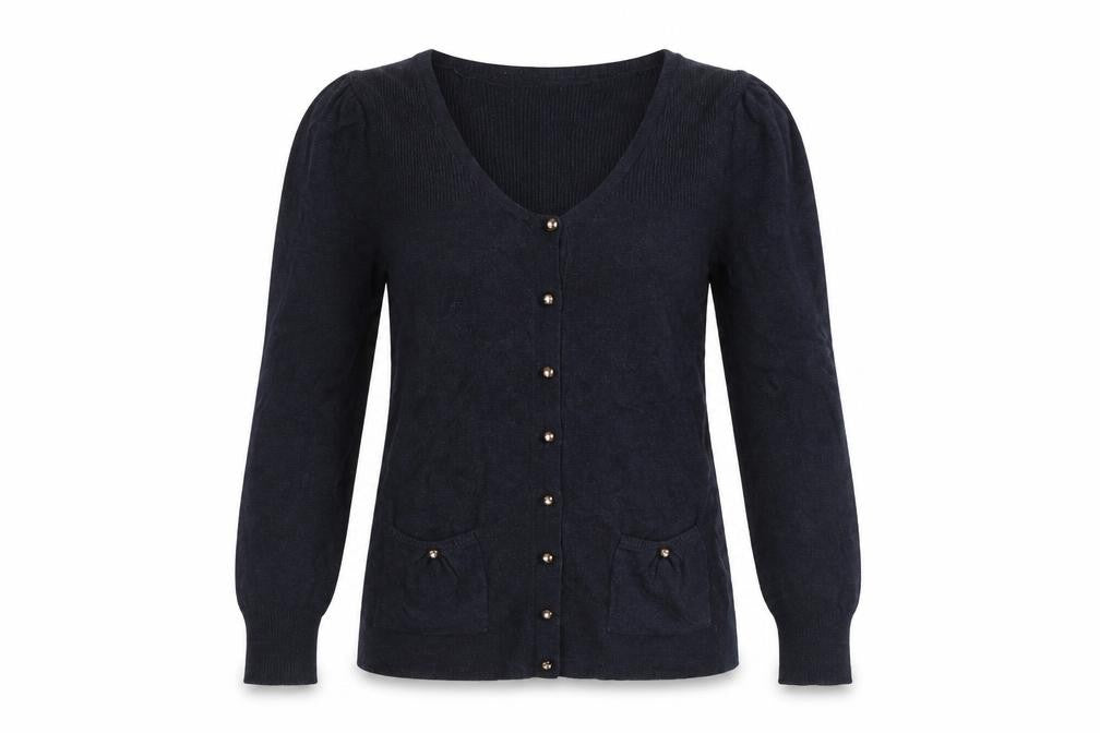 Yessica Womens Blue  Knit Cardigan Jumper Size XS
