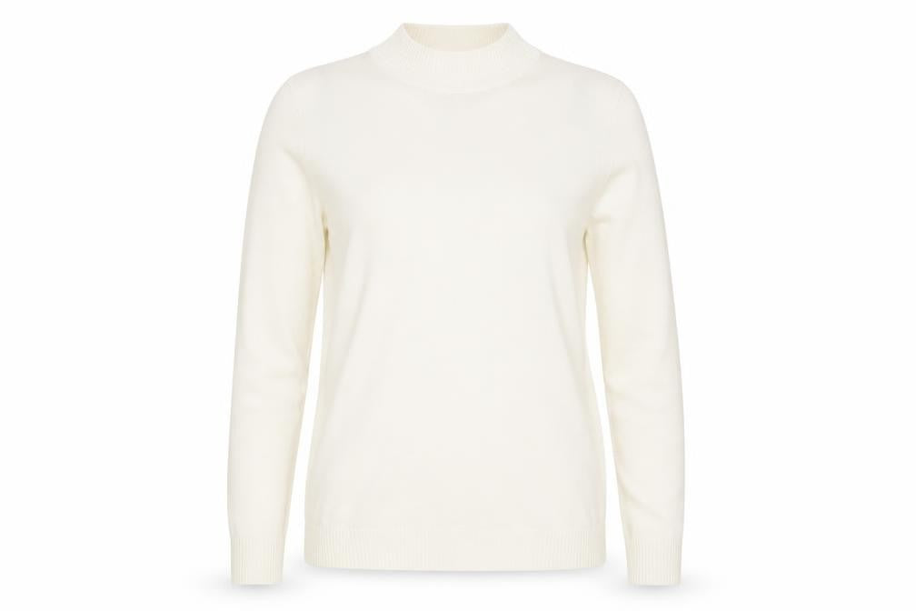 Front view of Damart women’s ivory knit jumper, size M
