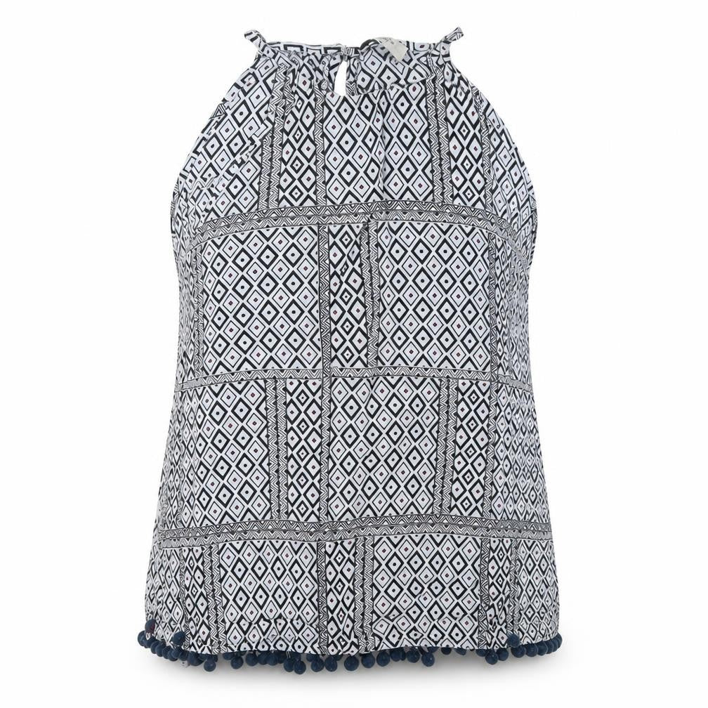 Matalan Womens Multicoloured Geometric  Basic Blouse Size 12