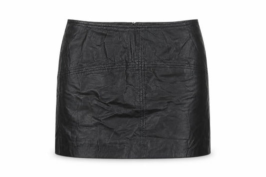 Front view of ASOS women’s black a-line skirt, size UK 8
