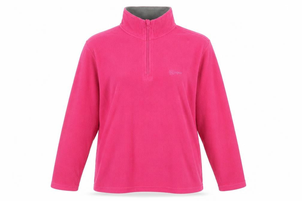 Front view of Hi Gear women’s pink pullover sweatshirt, size UK 14