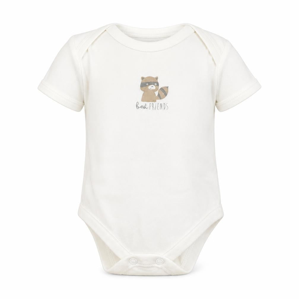 Front view of Matalan Baby White Babygrow One-Piece, size 3-6, Months