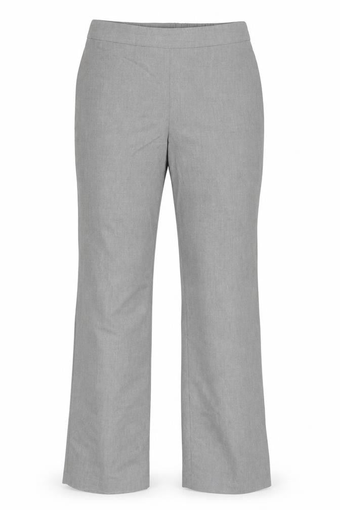 Front view of Marks & Spencer women’s grey trousers, size UK 10, 29-inch leg