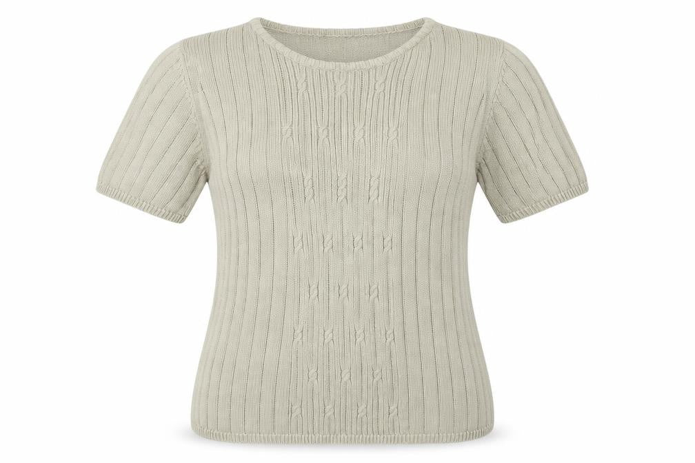 Front view of holmewood women’s green jumper, size UK 10