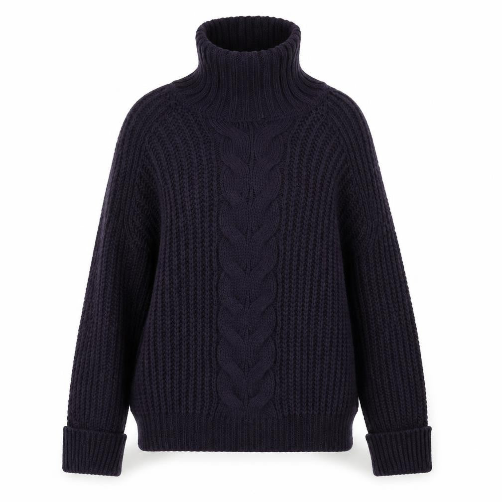 Front view of Marks & Spencer women’s purple jumper, size M