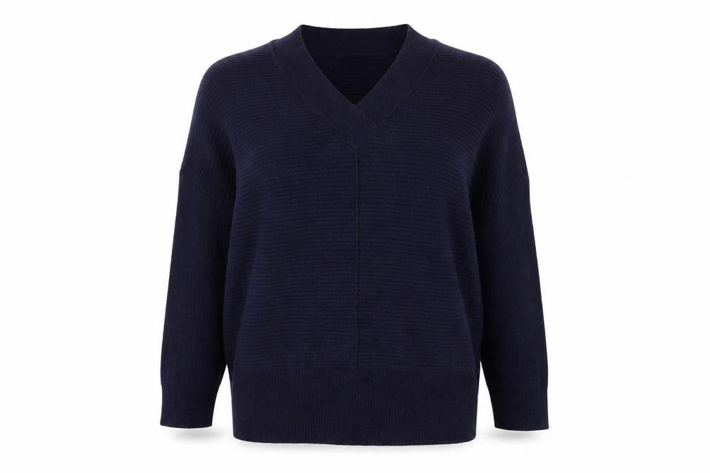 Front view of F&F women’s blue jumper, size UK 14