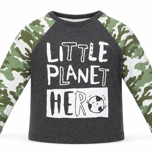 So Cute Boys Grey Camouflage  Basic T-Shirt Size 2-3 Years  - Little Planet Hero