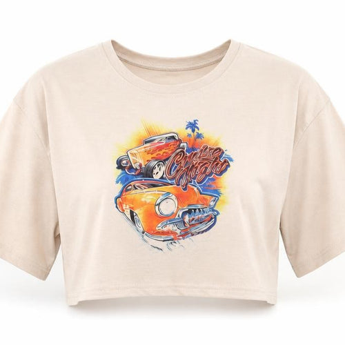 SheIn Womens Beige   Cropped T-Shirt Size S