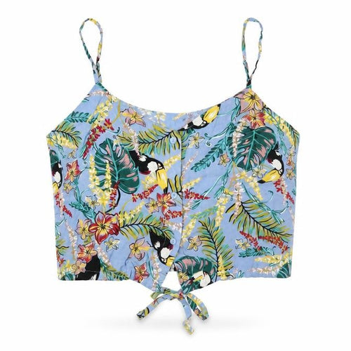 Clockhouse Womens Multicoloured Floral  Cropped Tank Size 10