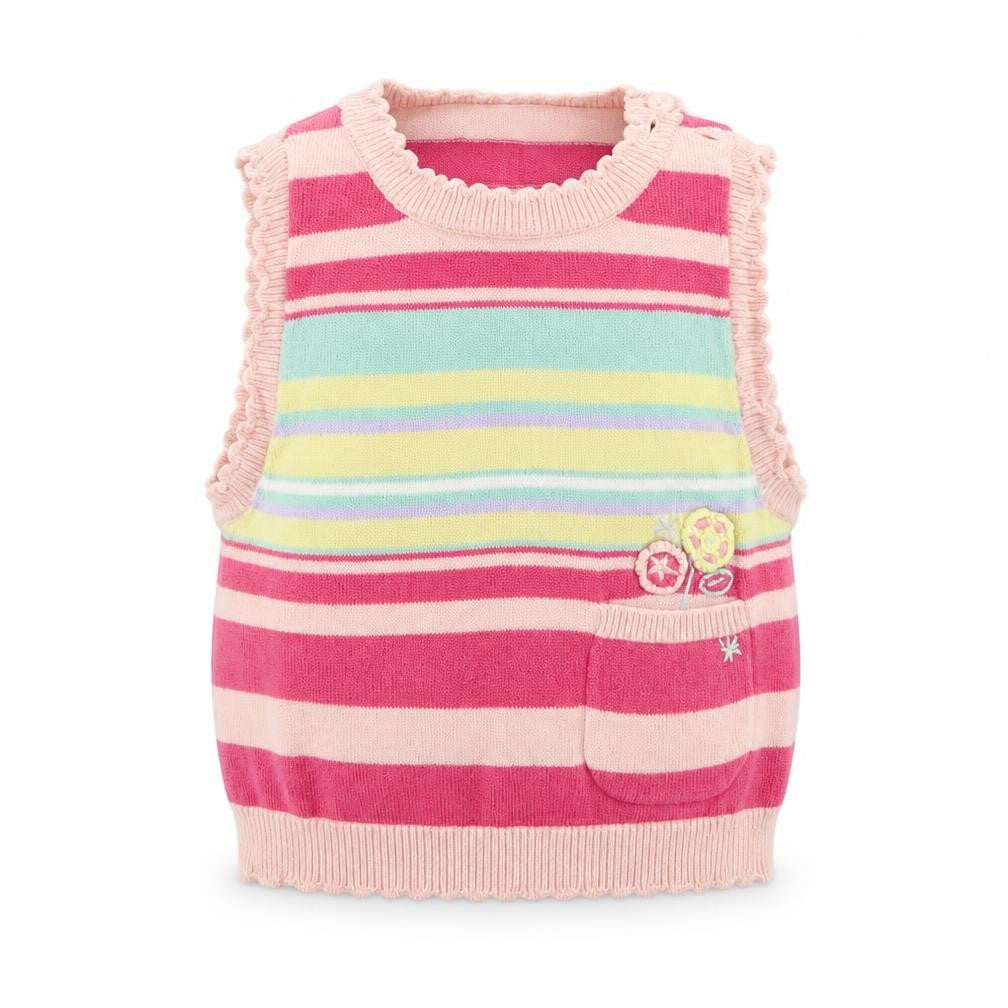 Front view of George Baby Multicoloured Striped jumper, size 6-9, Months