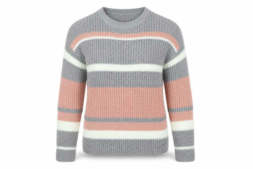 Select Womens Green Striped  Pullover Jumper Size S