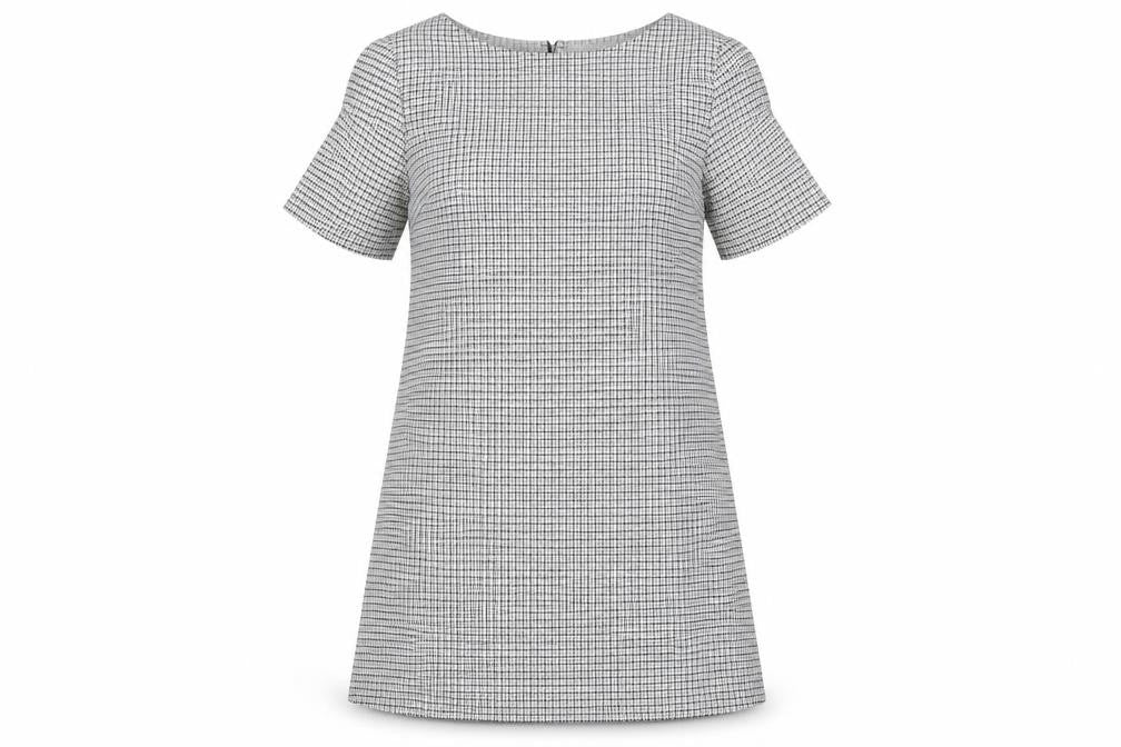 Front view of Avenue women’s white a-line, size UK 14