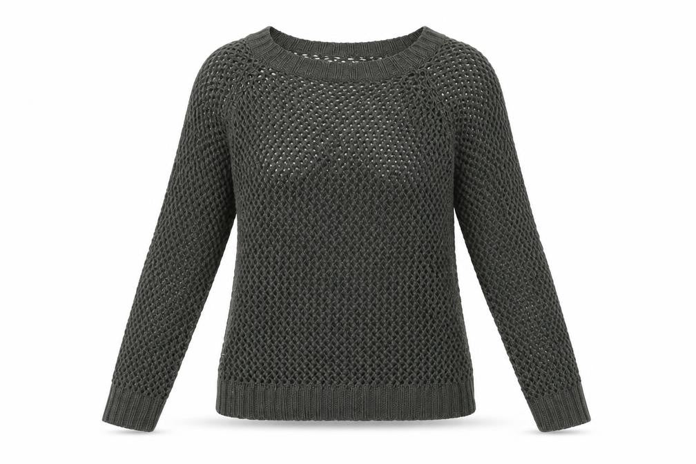 INTOWN Womens Green  Knit Pullover Sweatshirt Size S