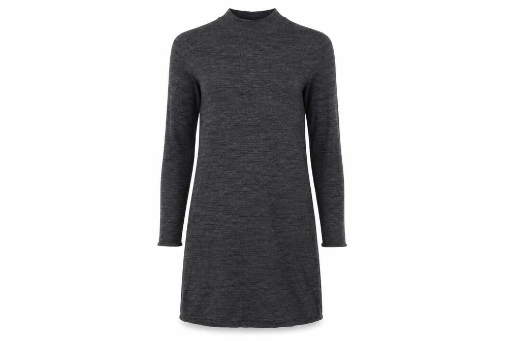 Front view of H&M women’s grey knit a-line, size M