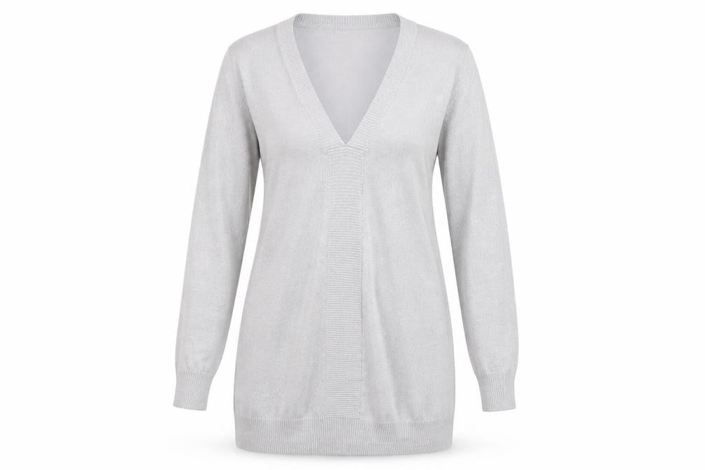 Front view of mixin women’s grey a-line, size L