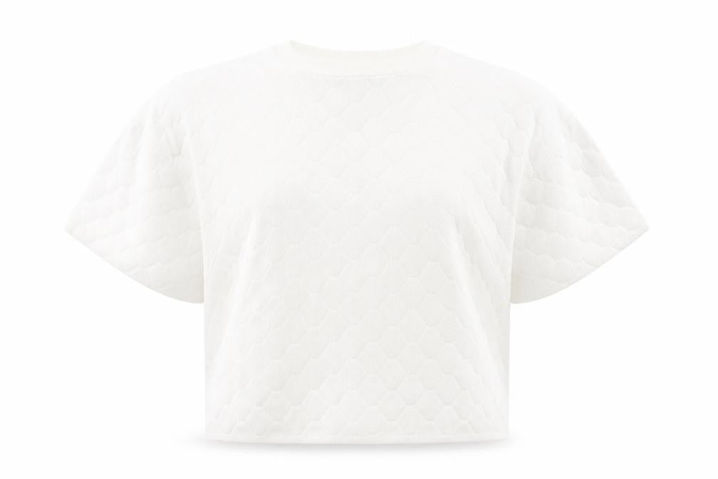 Anthology Womens White  Knit Pullover Sweatshirt Size 14