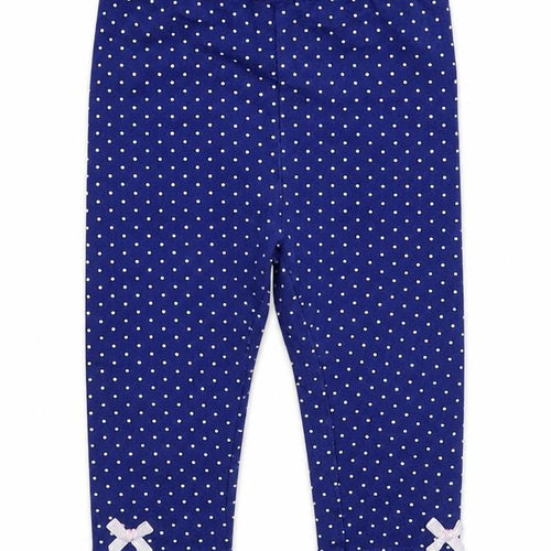George Girls Blue Spotted  Capri Trousers Size 6-9 Months