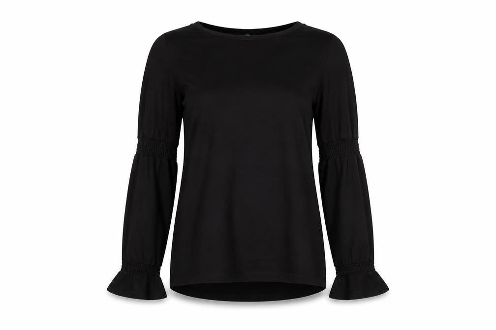 Front view of River Island women’s black jumper, size UK 10