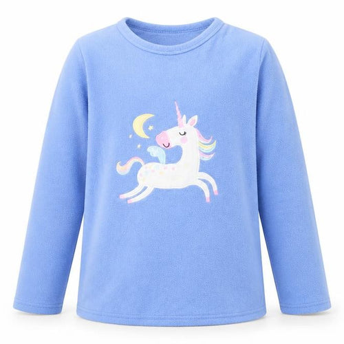 PJ Collections Girls Blue Solid Fleece Cami Pyjama Top Size 11 Years