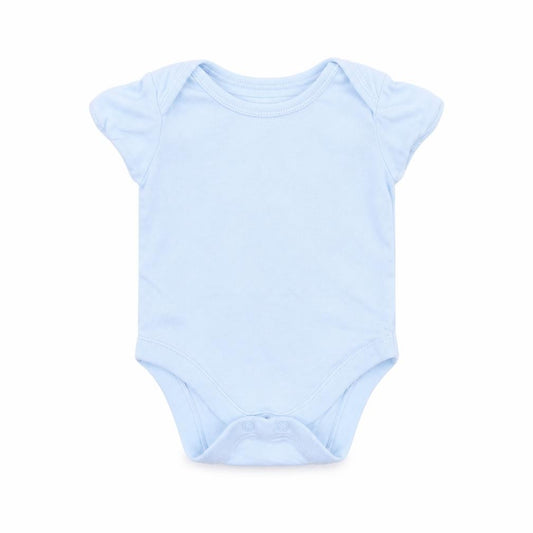 Front view of George Baby Blue Babygrow One-Piece, size 0-3, Months
