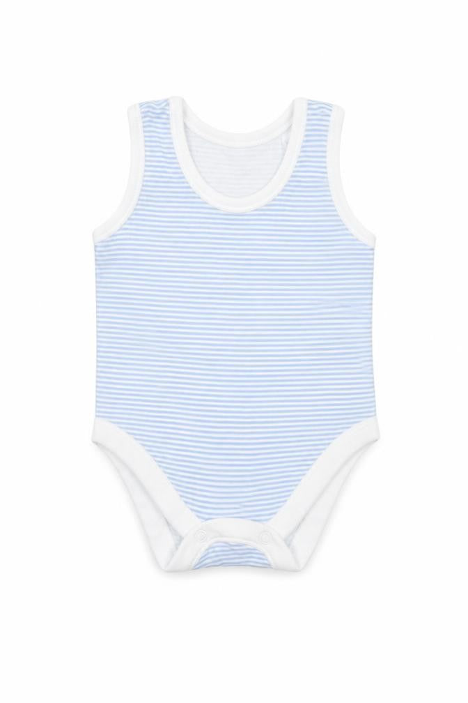 Nutmeg Baby Blue Striped  Babygrow One-Piece Size 0-3 Months