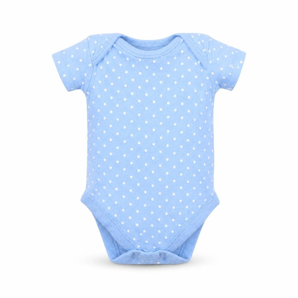 Nutmeg Baby Blue Spotted  Babygrow One-Piece Size 0-3 Months  - star detail