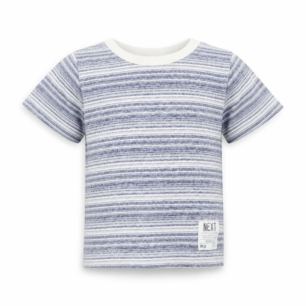 Front view of Next Baby Blue Spotted Basic T-Shirt, size 12, Months