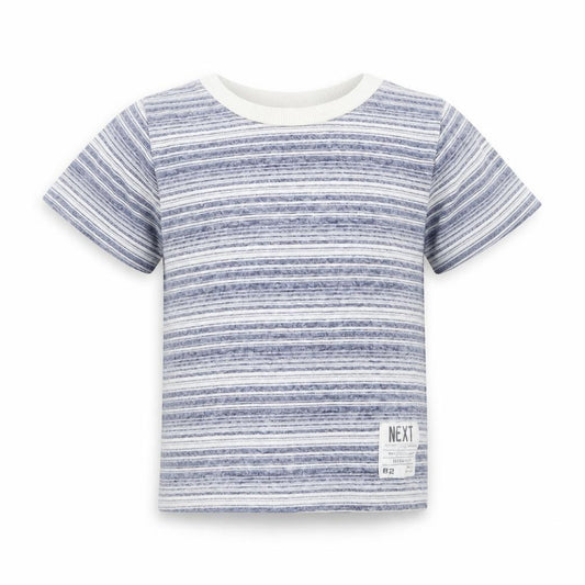 Front view of Next Baby Blue Spotted Basic T-Shirt, size 12, Months