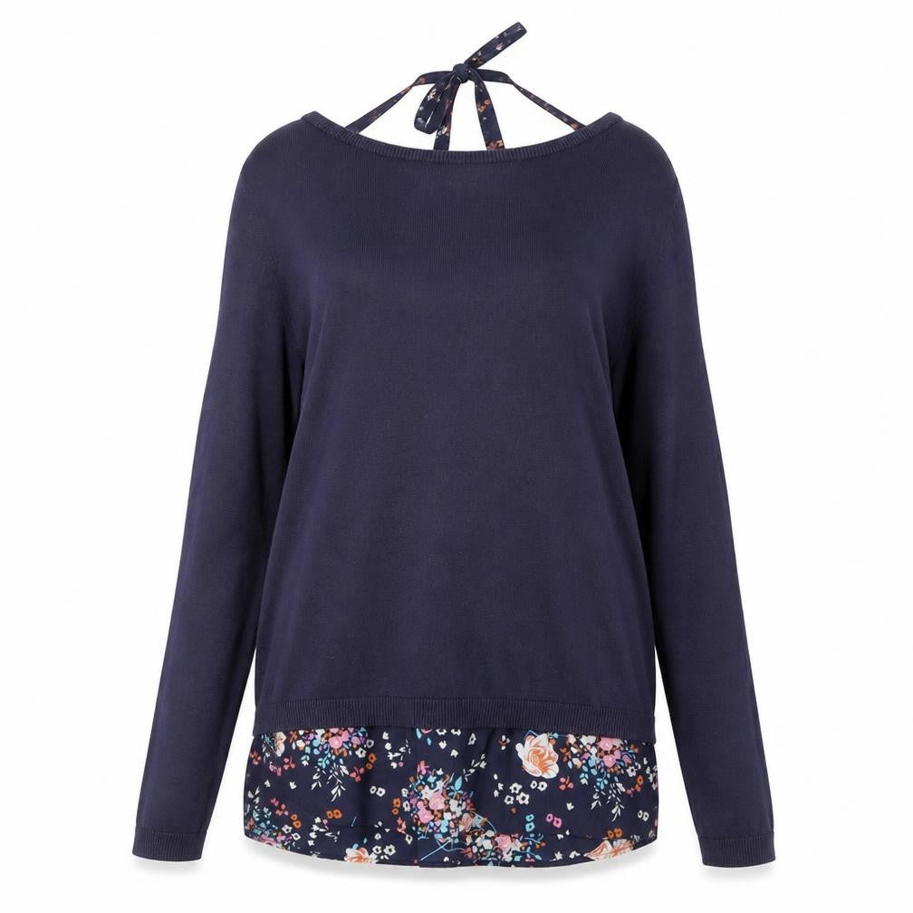 Front view of George women’s blue jumper, size UK 12