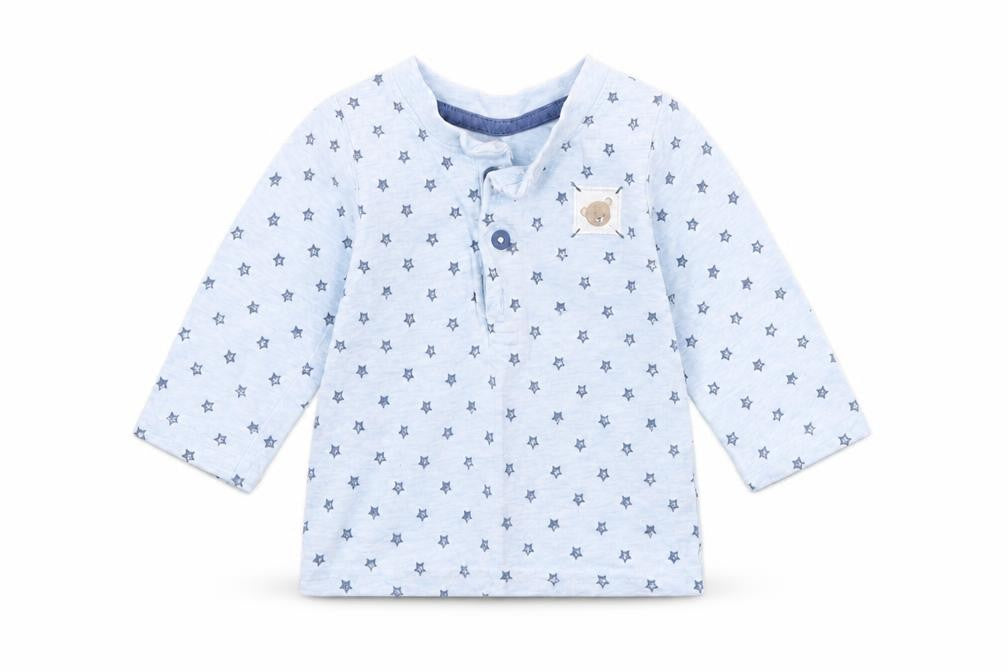 George Baby Blue Spotted  Basic T-Shirt Size 0-3 Months  - star detail