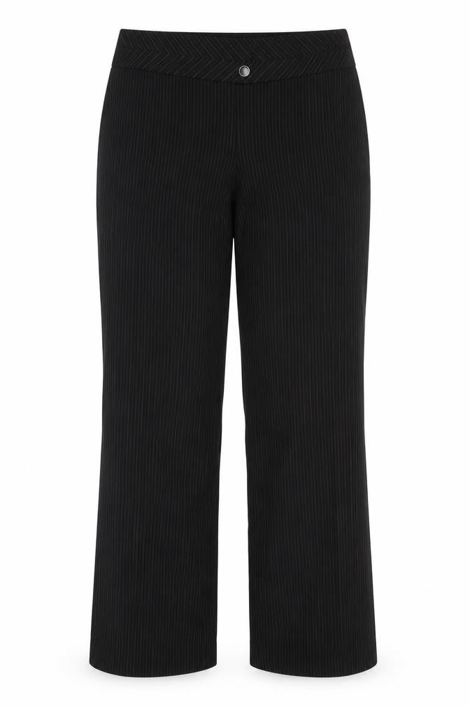 Debenhams Womens Black Striped  Dress Pants Trousers Size 14 L30 in