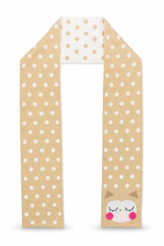Superdrug Girls Beige Polka Dot  Scarf Scarves & Wraps One Size