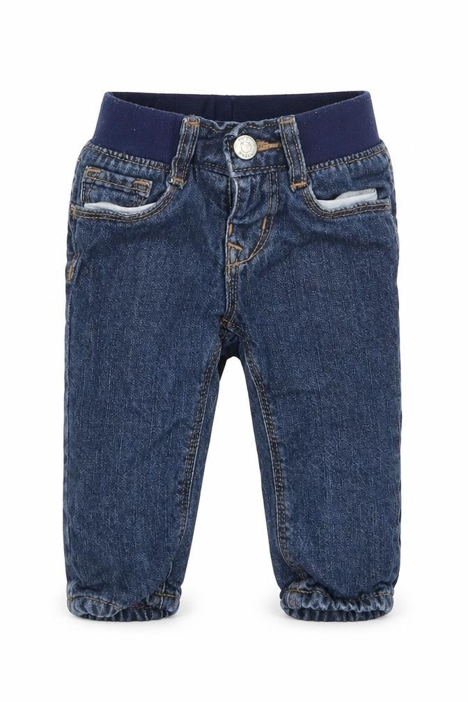 Front view of Gap girls’ blue jeans, size 3-6, months