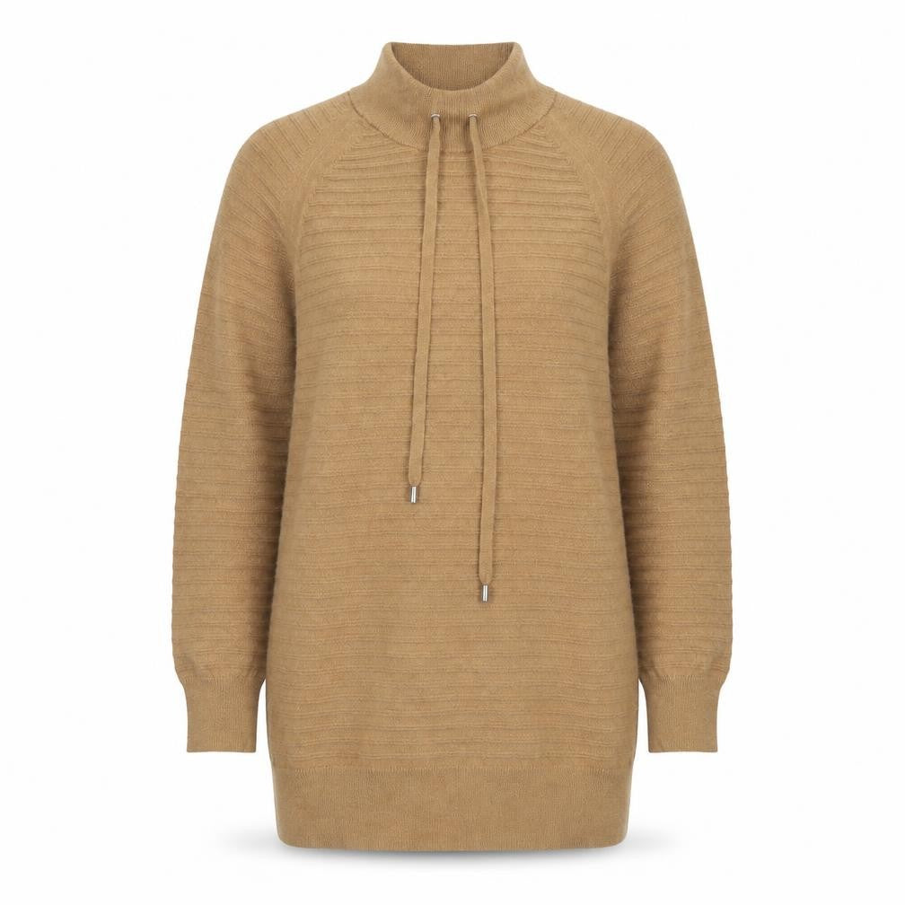 Front view of Very women’s brown knit jumper, size UK 8