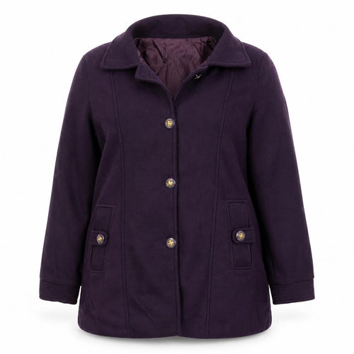 Gabriella Vicenga Womens Purple   Pea Coat Coat Size 14