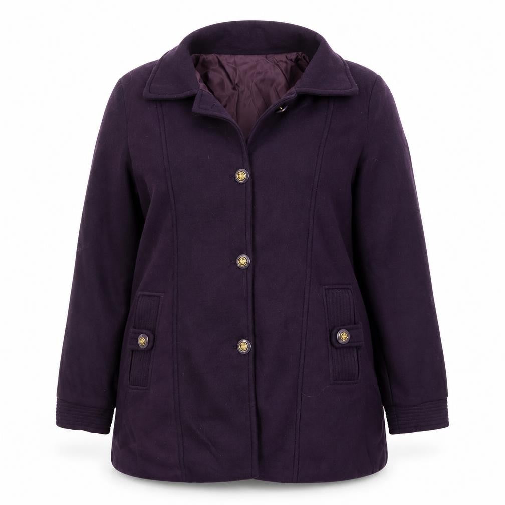 Gabriella Vicenga Womens Purple   Pea Coat Coat Size 14