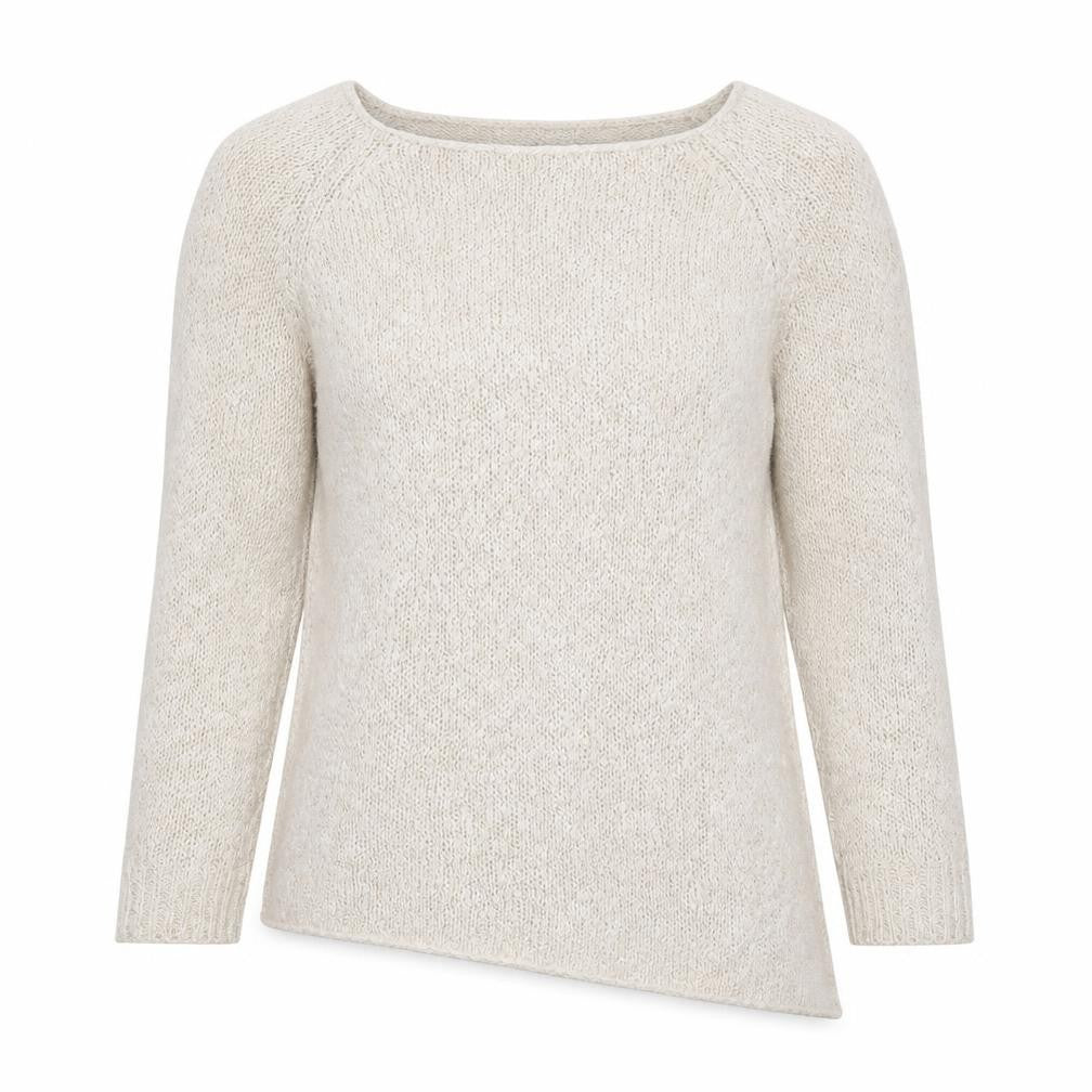 Front view of New Look women’s beige knit jumper, size UK 8
