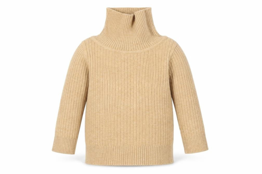 Front view of Next girls’ beige basic t-shirt, size 3-6, months