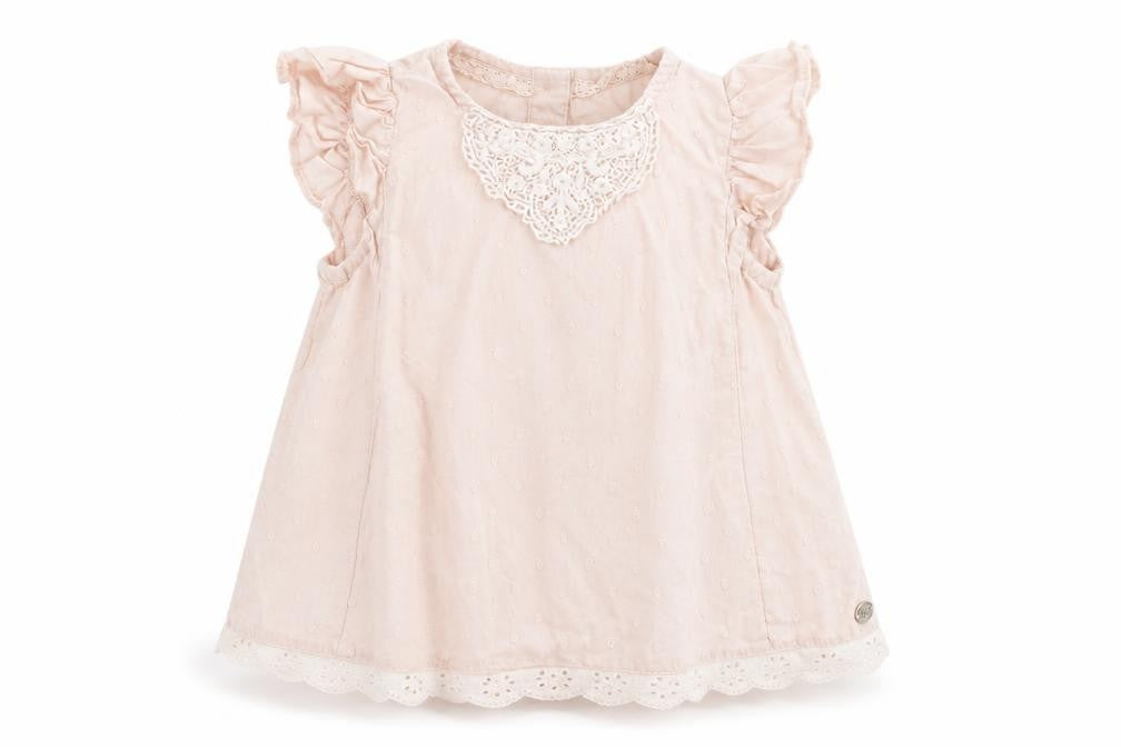 M Girls Pink Polka Dot  Fit & Flare  Size 9-12 Months